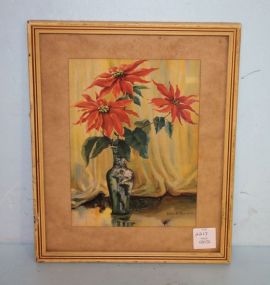 Color Print of Poinsetta by Glenn B. Churchill