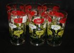 Set of Six Vintage Juice Glasses