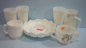 Group of Milk Glass Items