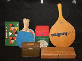 Various Games and Ping Pong Paddles
