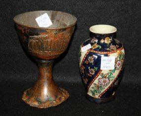 Copper Chalise, Oriental Vase