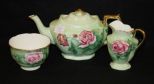 Three Piece Hand Painted Tea Set