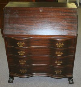20th Century Mahogany Chippendale Style Fall Front Desk