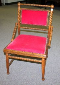 Victorian Oak Slipper Chair