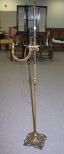 20th Century Iron Floor Lamp Painted Gold