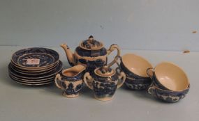 Made in Japan Blue and White Plates and One Cup (Miniature Tea Set)