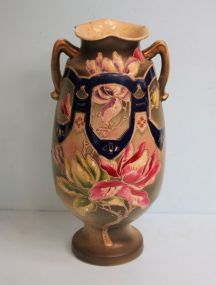Large Hand Painted Nippon Vase