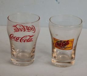 Two Small Coke Glasses