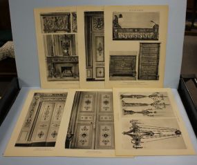 Group of Six Empire Architectural Prints