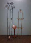 Two iron Plate Holders and a Hat Stand