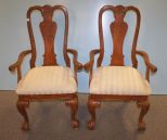 Two Contemporary Dining Chairs with Chippendale Style Feet