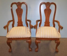 Two Contemporary Dining Chairs with Chippendale Style Feet