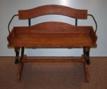 Contemporary Oak Wagon Bench