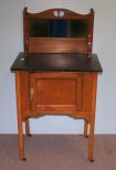 Small English 20th Century Washstand with Black Marble Top