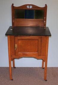 Small English 20th Century Washstand with Black Marble Top