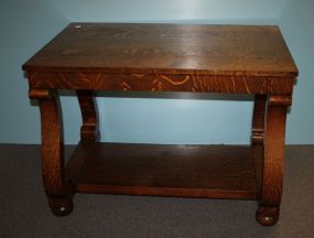 Victorian Oak Library Table