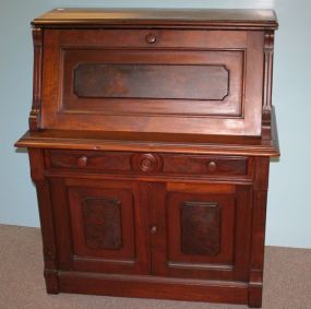 Victorian Walnut Fall Front Desk with Interior Cubby Holes