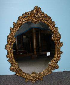 Resin Rococo Style Mirror Painted Gold