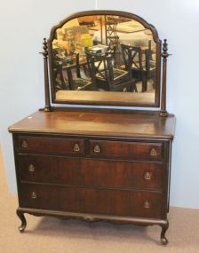 20th Century Queen Anne Style Dresser with Mirror