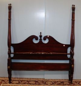 20th Century Mahogany Pencil Post Bed by Dixie Furniture Company