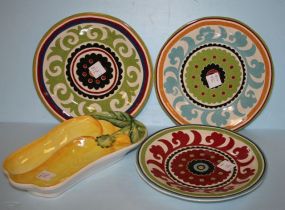 Group of Plates with Serving Dish