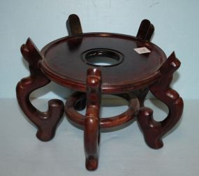 Five Legged Wood Fish Bowl Stand