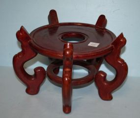 Five Legged Wood Fish Bowl Stand