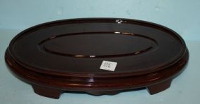 Four Legged Oval Wood Stand