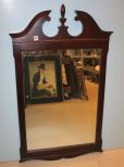 Mahogany Broken Pediment Mirror