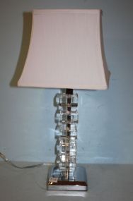 Contemporary Mirror Base Plastic Lamp