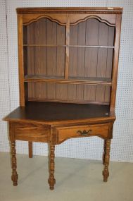 Contemporary Desk with Bookcase Top