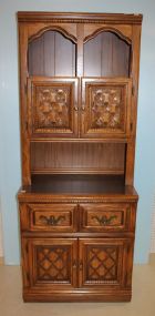 Contemporary Cabinet with Bookcase Top