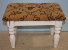 Painted White Footstool
