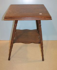 20th Century Square Oak Side Table