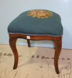 Rosewood Needlepoint Stool