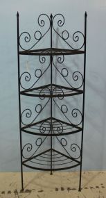 Wrought Iron Corner Baker's Rack