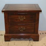 Pine Two Drawer Nightstand