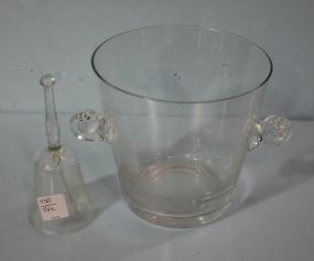 Glass Ice Bucket and Dinner Bell