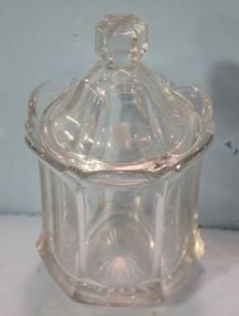 Press Glass Covered Dish