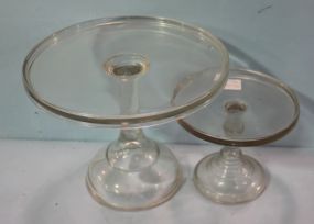 Two Press Glass Stands