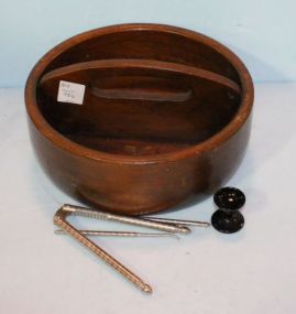 Vintage Nut Cracker, Pick and Bowl