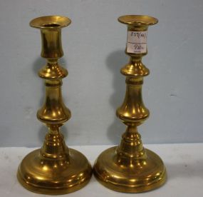 Pair Antique Brass Candlesticks