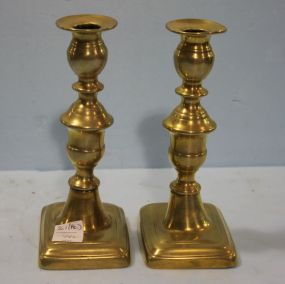 Pair Antique Brass Candlesticks