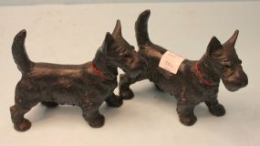 Pair Antique Iron Scottie Dogs