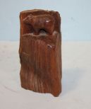 Hand Carving of Bear on Ledge