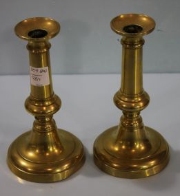 Pair Antique Brass Candlesticks