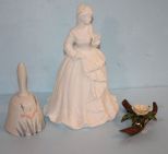 Ceramic Flower, Paris Royal Figurine and Floral Bell