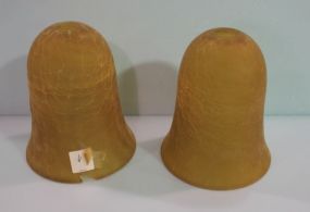 Two Glass Amber Shades