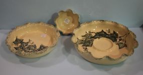Ellis Pottery Dish and Dip and Chip Dish