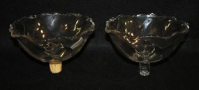 Two Glass Candle Bobeches